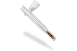 WEEDNESS Szklana fajka z filtrem z węglem aktywnym 12 cm, 3-częściowy zestaw – fajka do tytoniu, fajka do smokingu, fajka szklana (fajka szklana)