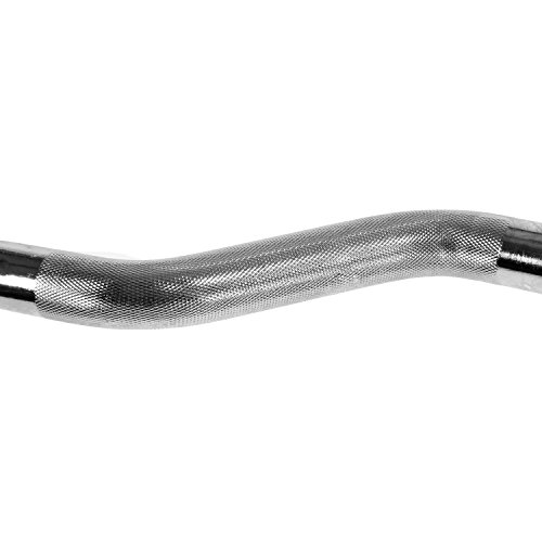 MOVIT® Profi SZ Curlstange ca. 8,0 kg, Länge 130cm, Stangendurchmesser 30mm STANDARDNORM, verchromt & gerändelt, mit Sternverschlüssen, Hantel Curl Stange Hantelstange - 6
