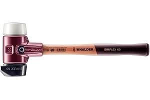 Simplex Schonhammer, Gummikomposition, mit Standfuß / Superplastik; mit Tempergussgehäuse und hochwertigem Holzstiel | D=60 mm | 3027.260