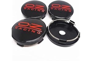 SENORI 4 Pièces Cache-Moyeu pour Oz Cours 60MM, Bouchon de Jante, Enjoliveurs, Centre Roue Caps, éTanche à la Poussière/avec Badge