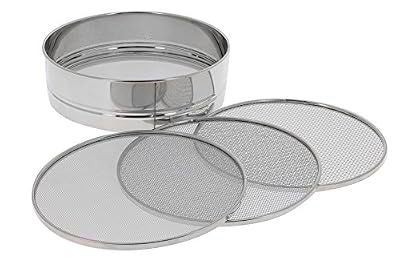 De Buyer 4605.21 Tamis 4 Mailles Interchangeable Acier Inoxydable Gris 0,5/1/2/3 mm Diamètre 21 cm