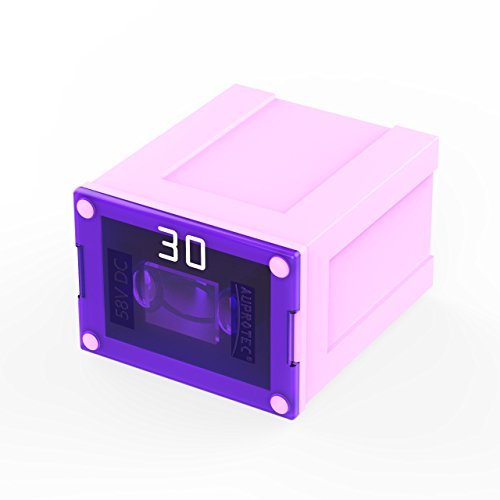 Auprotec® JCASE LP Fusibles bloque Low Profile hembra OTO JLP japonés selección: 30A Ampere fucsia, 3 piezas