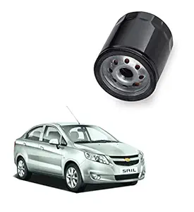 Auto Spare World Engine Oil Filter for Chevrolet Sail 2013-2018 Petrol Set of 1 Pcs.