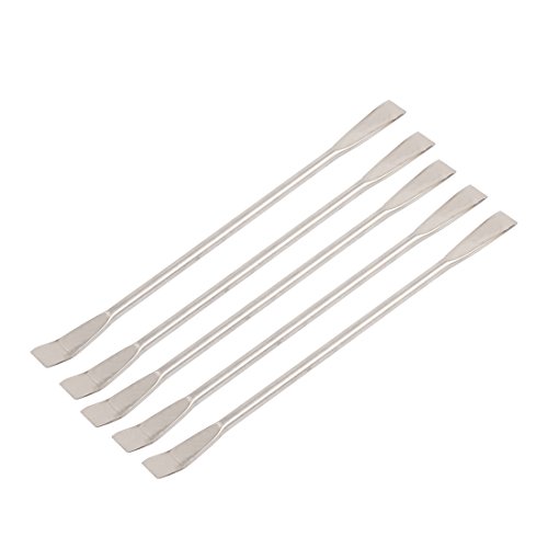 sourcingmap® 5 Stück 125mm Länge Mikrospatel, Doppel-Spatel Gel-Spatel für Labor,Heimbedarf