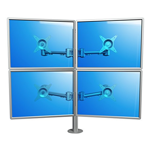 Dataflex 622 ViewMate Style Monitorarm (Tragkraft max. 4x 12kg, bis 61 cm (24 Zoll) Bildschirmdiagonale, VESA: MIS-D 75×75/100x100mm kompatibel) silber - 4
