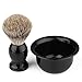 VERY100 Bristle Shaving Brush + Arcylic Brush Holder + Bowl Mug + Soap Badger Shaving Set