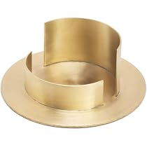 NKlaus 2x Kerzenhalter Aus Messing – 4,5 Cm Hoch, Für Stabkerzen Bis 2 Cm Durchmesser