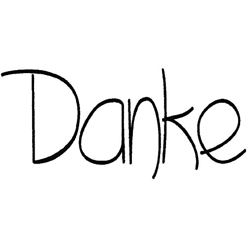 RAYHER 28452000, H.- Stempel Danke, 3 x 5 cm, Artikel 13904