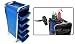 TekNoh 3C - Salon Storage Trolley - Blue - Hairdresser Barber Hair Beauty Drawers Spa Cart