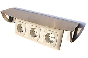 SPECIAL PARTS En acier inoxydable avec toit pour 3 prises/interrupteur montage en saillie pour pièce humide avec protection anti-projections en caoutchouc wechselkontrollschalter écrans extérieur interrupteur va et vient-boîte de dérivation coffret boîte de dérivation verteilerdosse prises codelocks serrure türoffner code traces de protection iP20