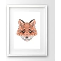 Kinderzimmer Poster A4 ungerahmt, Fuchs Origami A4