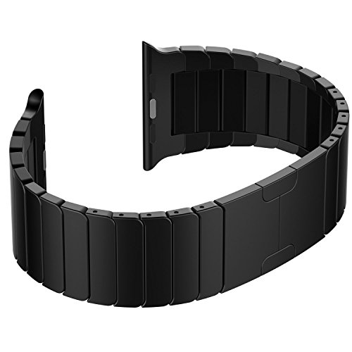 EloBeth Ersatzarmband für Apple Watch Armband, Edelstahl mit Metallschließe 42mm - 4