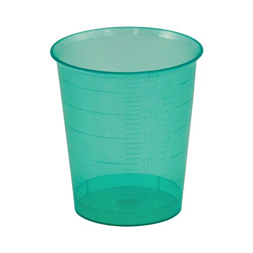 80 capacity 30 ml Ampri disposable medicine cups in five colours Nakosite