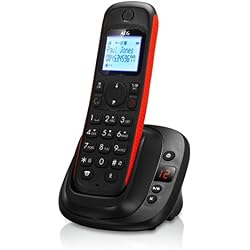 AEG Thor 15 - Telefono Fijo Inalambrico Dect (2 Líneas, contestador Digital, Pantalla de 1.6", Agenda de 100 contactos, Eco Mode), Negro