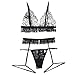 Produktbild Erotische Dessous Strapse Set Erotik Reizwäsche Negligee Reizvolle Spitze Bustier Lingerie mit Strumpfhalter für Damen