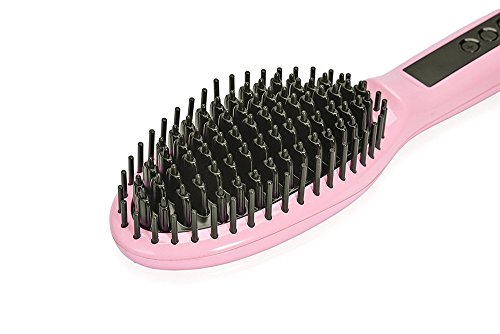 Limerence Haarglätter Bürste 2-in-1, einstellbare Temperatur, Auto-Lock, Verbrühschutz (Roségold) - 9