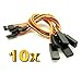 Produktbild VUNIVERSUM® Premium Servo Verlängerung Servokabel Verlängerungskabel Male to Female JR Graupner Stecker 60cm 26AWG 3PIN 3 Adrig Flach Stecker Buchse Mr. Stecker Modellbau® (10x Stück)