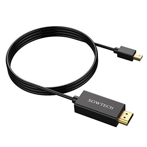 Mini DP auf HDMI Kabel, SOWTECH Aktive Vergoldet 9.8ft/3m Mini Displayport auf HDMI Kabel (Thunderbolt Port Kompatibel)HDTV Kabel fürApple MacBook, MacBook Pro MacBook Air, iMac, Mac mini and Mac Pro usw – Schwarz - 5