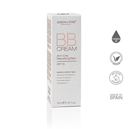Simon & Tom BB Cream – 3 Nuancen für eine makellose Haut mit perfekter Tönung. Feuchtigkeitspflege in einer Tagescreme ✔ Wirkt Hautunreinheiten entgegen ✔ Nicht fettend ✔ Mit Sonnenschutzfaktor SPF15 ✔ Für alle Hauttypen ✔ Frei von Parabenen und Phtalaten ✔ 50ml - 3