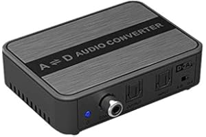 PremiumCord DIGI-ANALOG i ANALOG-DIGI konwerter audio, Toslink/SPDIF na 2X RCA/jack, stereoJack 3,5 mm, przełącznik kierunkowy, w zestawie zasilacz sieciowy, kolor czarny