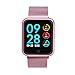 Produktbild NINGSANJIN Bluetooth Smartwatch Fitness Armband mit Pulsmesser,Wasserdicht Fitness Tracker Farbbildschirm Aktivitätstracker Schrittzähler Uhr Vibrationsalarm Anruf SMS Beachten mit iOS Android Rosa