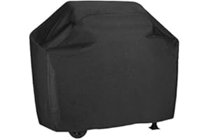 UCARE BBQ Cover Waterproof BBQ Gas Grill Cover Black Barbecue Cover Large Outdoor Gas Charcoal Barbecue Gill Protector Cover of Weber Brinkmann Char Broil Black (XL 170 * 61 * 117cm)