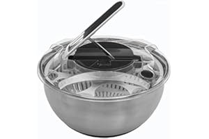 FIVE Simply Smart - Essoreuse à Salade en Inox "Levier" 3,5L Argent