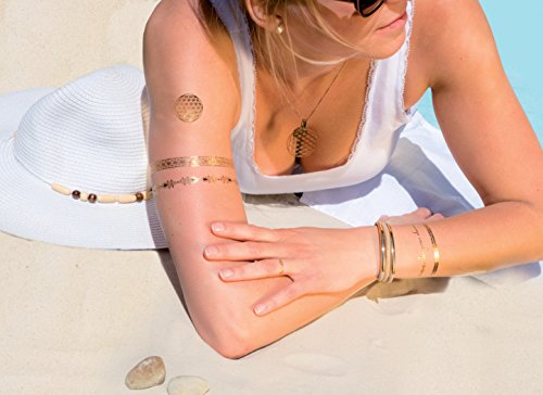 Avery Zweckform 56800 Trend Tattoos (Gold/Silber Style, Tattoofolie, dermatologisch getestet) 29 Motive - 3