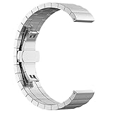 Für Fossil F Metall Bands, ruentech Ersatz choices-of-color & Breite (22 mm) -1beads Metall Gurte für Fossil F Herren/Fossil F crewmaster Gen 2 Hybrid/Fossil F Gründer Gen 2 Touchscreen/Fossil F Nate Gen 2 Hybrid/Fossil F Wander Gen 2 Touchscreen Smart Watch, silber