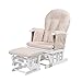 Kub Haywood Reclining Nursing Glider and Footstool (White)