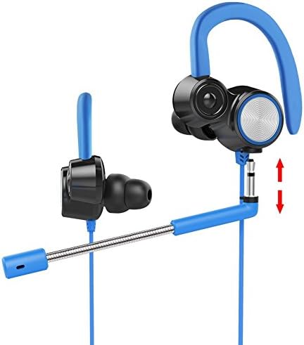 Gaming Earphone, Lauva Wired In-Ear Headset Dual Dynamic Driver Headphone with Adjustable Mic ,Noise Cancelling E-sport Earbuds Comfort-Fit for Smart Phone/PC/Nintendo Switch/XboxOne/PS4 (Black and blue)