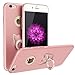 Produktbild iPhone 6 6s Hülle mit Ring Ständer Caler Hoch Qualität Stoßfest Hart PC Ultra dünn anti-dropping Ringhalter Anti-Scratch Anti-Fingerabdruck Schale Schutz kratzfest Schutzhülle für iphone6 6s (rose gold)