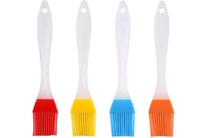 Androxeda 4 Confezioni Pennelli da Cucina in Silicone Spazzola per Burro Alimentare Resistente alle Alte Temperature Pennelli per Barbecue Adatto per Pasticceria Barbecue Salumi Bistecche