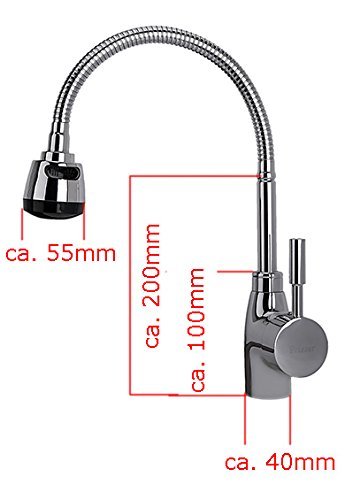 360° schwenkbar Profi Küchenarmatur /Wasserhahn Mit Brausekopf / Armatur für Küche Hochdruck Einhebel / Spültischarmatur Einhandhebelmischer Wasserhahn 111 - 2