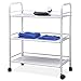 Tinxs Iron Beauty Trolley Salon Spa Furniture Shelf Tattoo Dentist Waxing Treatment Cart-3 Tiers-60.5 x 32 x 75cm(W&D&H)