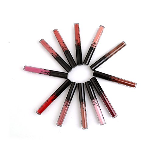 VWH 12 Farben Wasserdichte Dauerrhaft Matte Liquid Lipstik Beauty Lip Gloss - 2