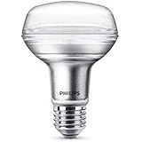 Philips LEDclassic Lampe, ersetzt 60W, E27, R80, Warmweiß (2700 K), 345 Lumen, Reflektor, Silber