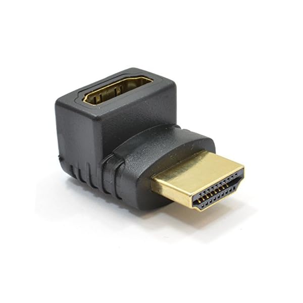 HDMI Femenino Enchufe a Derecho ángulo HDMI Clavija Adaptador Convertidor - Image 4