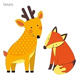 Decowall DML-1312 Großer Baum mit Tierfreunden Wandsticker Wandaufkleber Wandtattoo Kinderzimmer - 4