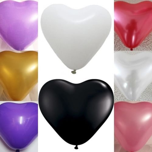 25 Herzluftballons metallic/pastell (Farbe wählbar) - 2