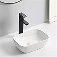 Nexa Bathware Ceramic Wash Basin | Luxurious Wash basin Table Top Bathroom Sink Wash Basin Super White Colour With Glossy Finishing (14 x 10 x 4.3 INCH) ALEX