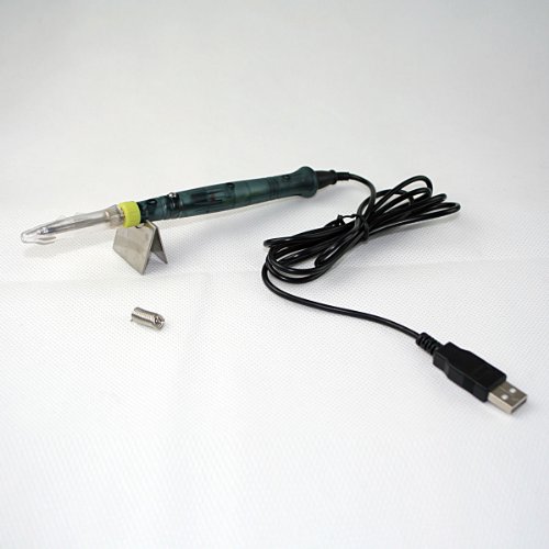 USB Lötkolben 8W 5V incl. Ständer Lötzinn Lötspitze + Schutzkappe Modellbau - 2
