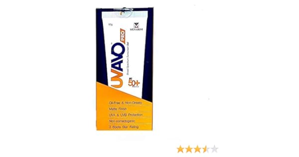 Menarini Uvavo Pro Broad Spectrum Sunscreen Gel Spf 50 With Pa