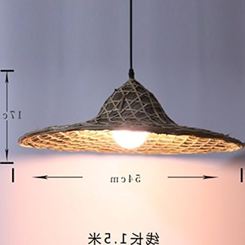 Koalala Straw Hat Yong Chandeliers Bamboo Lamp Jiangnan Style Chandelier Hot Pot Restaurant In Dedicated Chandeliers Village Founded On Farms, Green Plantain