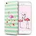 Produktbild IPhone 6 Plus Hülle, iPhone 6S Plus Case, Apple 6 Plus Handyhülle, Spiritsun Weiche TPU Hülle für Weihnachten Kawaii Cover Hochwertige Funkelnde Luminoso Hülle Elegante Flessibile Liscio Flamingo Protezione Hülle für Morbido Silikon Custodia für iPhone 6 Plus / 6S Plus(5.5 Zoll) Cover-Strisce Verdi