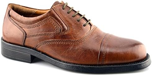 Oaktraks Mens Leather Lace Smart Wedding Dress Wingtip Oxford Brogues Formal Shoes Size - Brown - UK 9