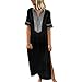 Produktbild Sannysis Damen Maxikleid Langes Elegantes Kleid Strandkleider Türkischer Stil Boho Strandponcho Lose Maxi Kimono Kaftan Tunika Lange Sommerkleider