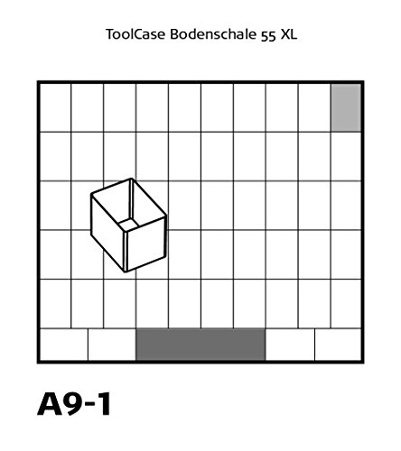 raaco Einsatzset, Ordnungssysteme, Typ 55 A: 16xA9-1, transparent, 105347 - 9