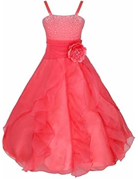 YiZYiF Blumenmädchen Kleid Kinder Mädchen Kleid Festlich Brautjungfer Hochzeit Partykleid Abendkleider Organza...