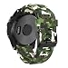 Produktbild HappySDH Ersatzarmbänder für for Garmin Fenix 5X/Fenix 5X Plus Fenix 3/3HR,Armbänder Tarnung Silikon Fitness Smart Watch Zubehör Uhrenarmbänder Replacement Watch Band (Grün)